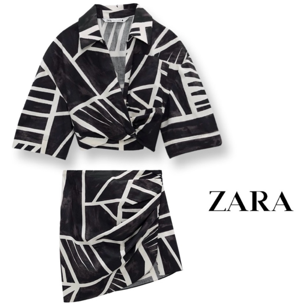 NWT Zara - printed skirt